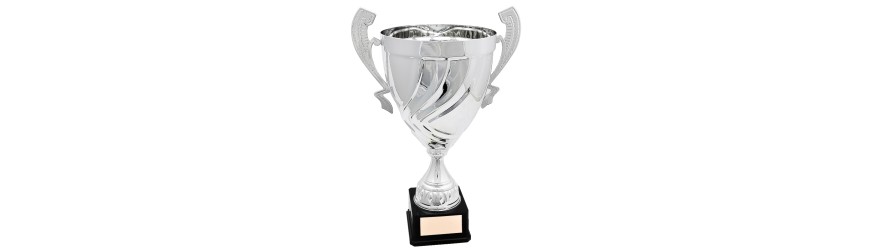 SILVER ITALIAN - CLASSIC METAL TROPHY CUP - 3 SIZES TO 21'' SILVER ITALIAN - CLASSIC METAL TROPHY CUP - 3 SIZES TO 21''